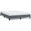 vidaXL S&auml;ngram utan madrass m&ouml;rkgr&aring; 152x203 cm queen size sammet