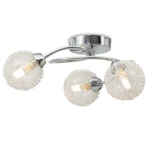 vidaXL Taklampa med 3 LED-gl&ouml;dlampor G9 120 W