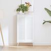 vidaXL Sk&aring;psd&ouml;rrar lamelldesign 2 st vit 99x29,5 cm