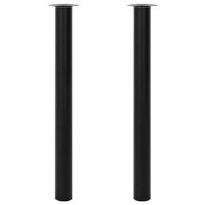 vidaXL Justerbara bordsben 2 st 710 mm-1100 mm svart