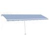 vidaXL Manuell markis med solcellsdriven LED-belysning 6 x 3 m