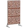 vidaXL Avsk&auml;rmningssk&auml;rm 100 x 50 x 180 cm V&auml;derbest&auml;ndig st&aring;l Rostig