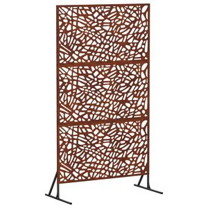 vidaXL Avsk&auml;rmningssk&auml;rm 100 x 50 x 180 cm V&auml;derbest&auml;ndig st&aring;l Rostig
