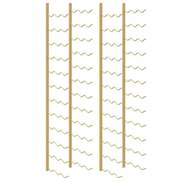 vidaXL V&auml;ggmonterat vinst&auml;ll f&ouml;r 36 flaskor 2 st guld j&auml;rn