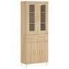 vidaXL H&ouml;gsk&aring;p sonoma-ek 69,5x34x180 cm konstruerat tr&auml;