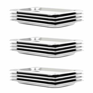 vidaXL Gastronormkantiner 12 st GN 1/3 20 mm rostfritt st&aring;l