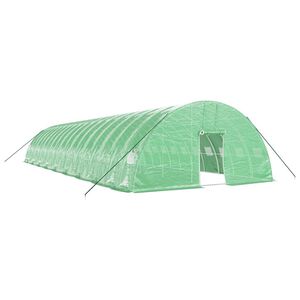 vidaXL V&auml;xthus med st&aring;lram gr&ouml;n 108 m&sup2; 18x6x2,85 m