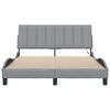 vidaXL Bed Frame without Mattress "Hanko" Light Grey 140x200cm Fabric