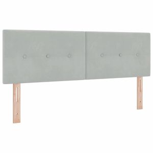vidaXL Huvudgavel Ljusgr&aring; 160 cm Sammet