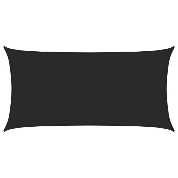 vidaXL Solsegel 160 g/m² svart 4x7 m HDPE