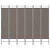 vidaXL Rumsavdelare 6 paneler antracit 240x200 cm tyg