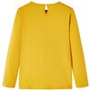 T-shirt med långa ärmar för barn mörk ockra 116