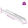 vidaXL Rullstolsramp 2 pcs Svart 184,5 x 18,5 x 5 cm Aluminium