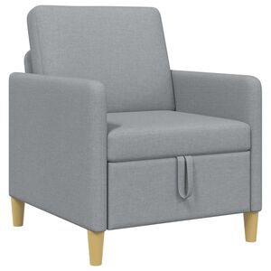 vidaXL Soffa med f&ouml;rvaring Ljusgr&aring; 72 x 78 x 87 cm Polyester