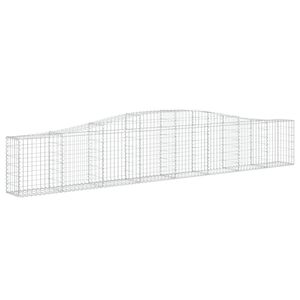 vidaXL Gabion b&aring;gformad 400x30x60/80 cm galvaniserat j&auml;rn