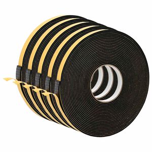vidaXL Sj&auml;lvh&auml;ftande skumtape 5 st Svart 20mm x 10m CR skum