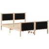 vidaXL S&auml;ngram med huvudgavel Svart 140 x 190 cm Massiv furu