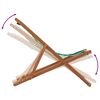 vidaXL Hopfällbar strandstol bladmönste massivt eukalyptusträ och tyg