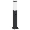 vidaXL Pollare med sensor 50 cm svart IP44