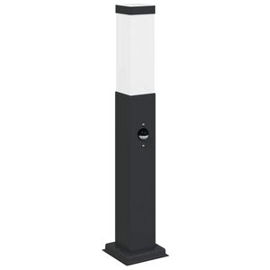 vidaXL Pollare med sensor 50 cm svart IP44