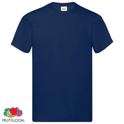 Fruit of the Loom Original t-shirt 5-pack marinblå stl. 3XL bomull