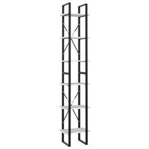 vidaXL Bokhylla 6 hyllplan vit 40x30x210 cm konstruerat tr&auml;