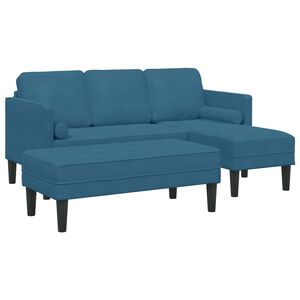 vidaXL Soffset 2 st Bl&aring; Polyester