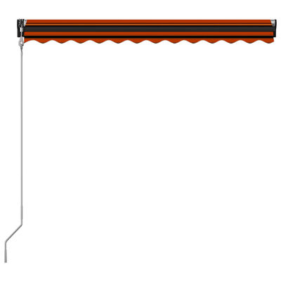vidaXL Markis automatiskt infällbar 350x250 cm orange och brun