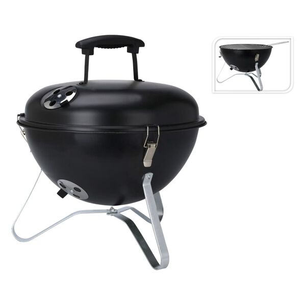 ProGarden Klotgrill 37 cm svart