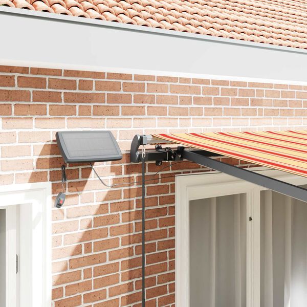 vidaXL Utf&auml;llbar markis Gul och Orange 300 x 250 cm tyg