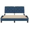 vidaXL Bed Frame with LED without Mattress Blue 120x200 cm Fabric