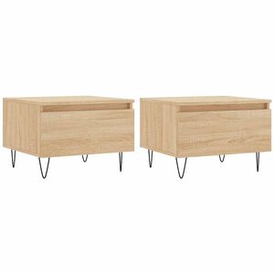 vidaXL Soffbord 2 st sonoma-ek 50x46x35 cm konstruerat tr&auml;