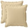 vidaXL Kudd&ouml;verdrag 2 st HOUTEN Beige 45 x 45 cm Polyester