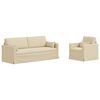 vidaXL Soffa 2 pcs Kr&auml;m 198 x 78 x 80 cm tyg