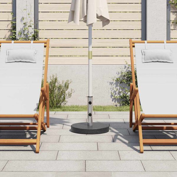vidaXL Parasollfot granit rund 20 kg svart