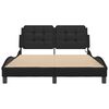 vidaXL Bed Frame with LED without Mattress "Zadar" Black 120x200 cm