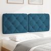 vidaXL Headboard Cushion Blue 120 cm Velvet
