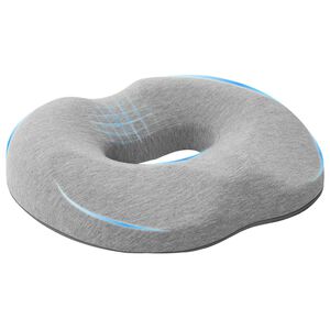 vidaXL Sittkudde Enf&auml;rgad Ljusgr&aring; 42 x 36,5 x 8 cm Minneskum