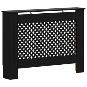 vidaXL Elementskydd svart 112x19x81,5 cm MDF