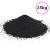 vidaXL Akvariesand 25 kg svart 0,2-2 mm