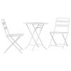 vidaXL Tr&auml;dg&aring;rds Bistro Set 3 pcs Vit St&aring;l