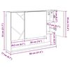 vidaXL Badrumsspegelskåp artisan ek 80 x 17 x 55 cm Konstruerat trä