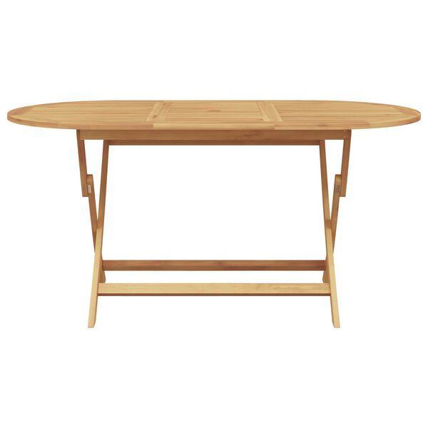 vidaXL Trädgårdsmöbelset 5 pcs Brun Massivt teakträ