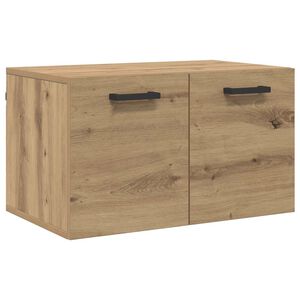 vidaXL V&auml;ggmonterat sk&aring;p 60 x 36,5 x 35 cm Konstruerat tr&auml; Artisan Ek