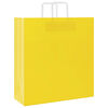 vidaXL Papperspåsar 50 st med handtag gul 45x17x48 cm