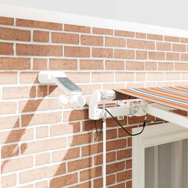 vidaXL Utf&auml;llbar markis med LED -remsljus Flerf&auml;rgsdesign 300 x 250 cm