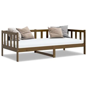 vidaXL Dagb&auml;dd honungsbrun massiv furu 90x200 cm