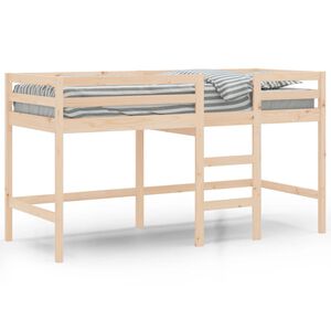 vidaXL Lofts&auml;ng med stege 90x190 cm massiv furu