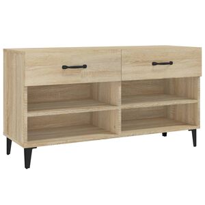 vidaXL Skosk&aring;p sonoma-ek 102x35x55 cm konstruerat tr&auml;