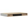 vidaXL Sv&auml;vande v&auml;gghyllor 2 st ek och vit 40x23,5x3,8 cm MDF
